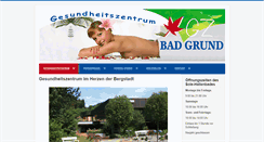 Desktop Screenshot of gesundheitszentrum-bad-grund.de